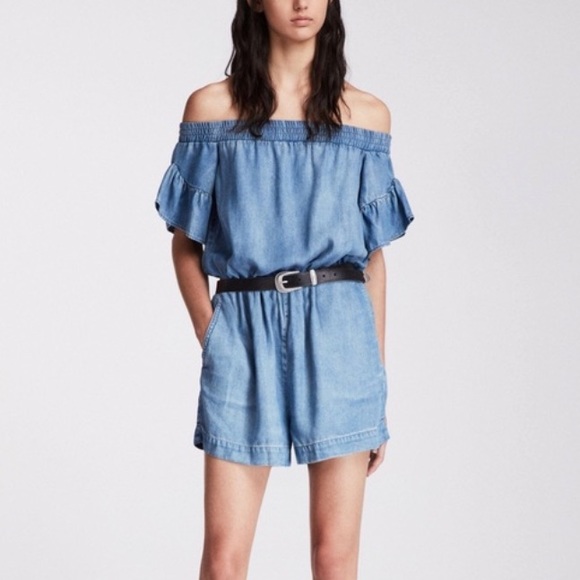 All Saints Adela Denim Jumpsuit - Picture 3 of 7